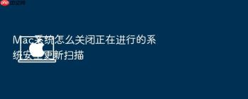 Mac系统怎么关闭正在进行的系统安全更新扫描