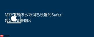 mac系统怎么取消已设置的safari起始页背景图片