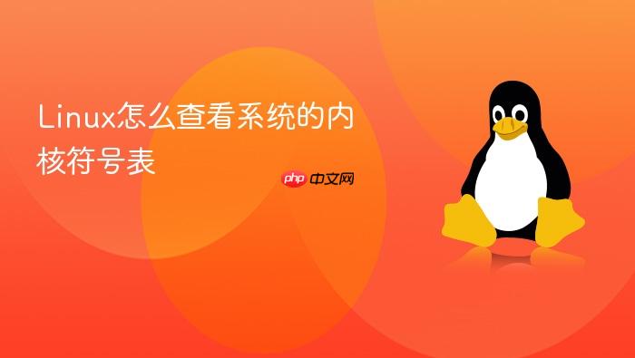 linux怎么查看系统的内核符号表