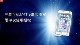 三星手机如何设置应用权限单次使用授权