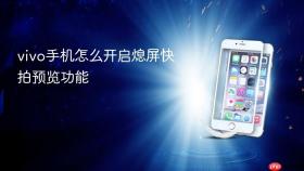 vivo手机怎么开启熄屏快拍预览功能