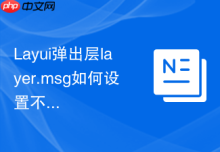 Layui弹出层layer.msg如何设置不同的图标颜色