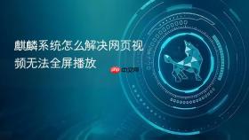 麒麟系统怎么解决网页视频无法全屏播放