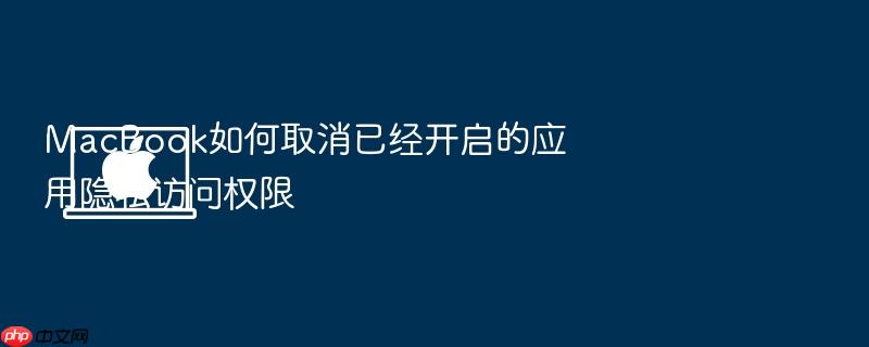macbook如何取消已经开启的应用隐私访问权限