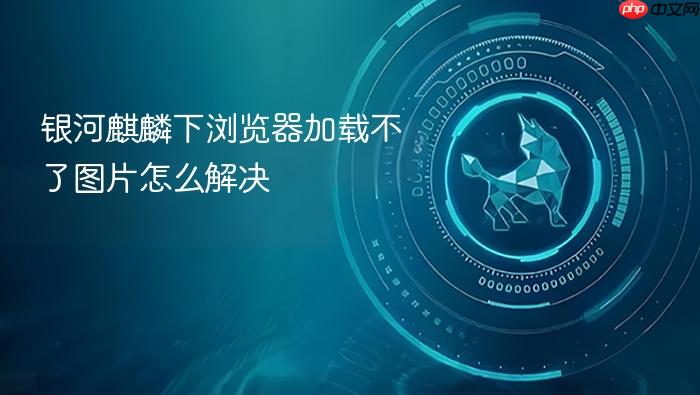 银河麒麟下浏览器加载不了图片怎么解决