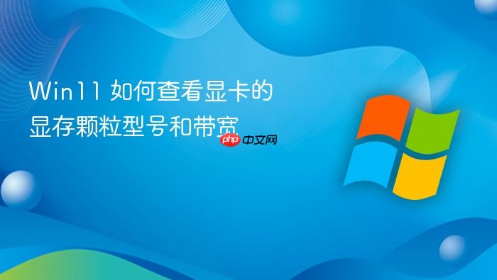 win11 如何查看显卡的显存颗粒型号和带宽