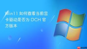 win11 如何查看当前显卡驱动是否为 dch 官方版本