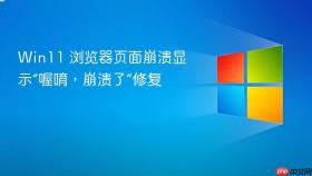Win11 浏览器页面崩溃显示“喔唷，崩溃了”修复