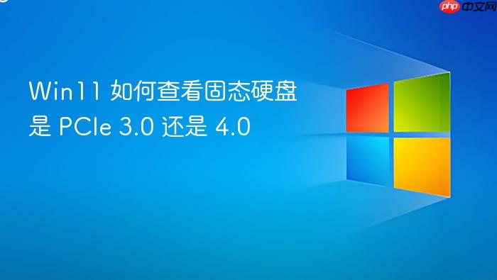 win11 如何查看固态硬盘是 pcie 3.0 还是 4.0