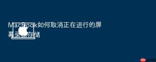 macbook如何取消正在进行的屏幕录像存储