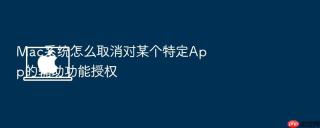 mac系统怎么取消对某个特定app的辅助功能授权