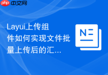 Layui上传组件如何实现文件批量上传后的汇总提示