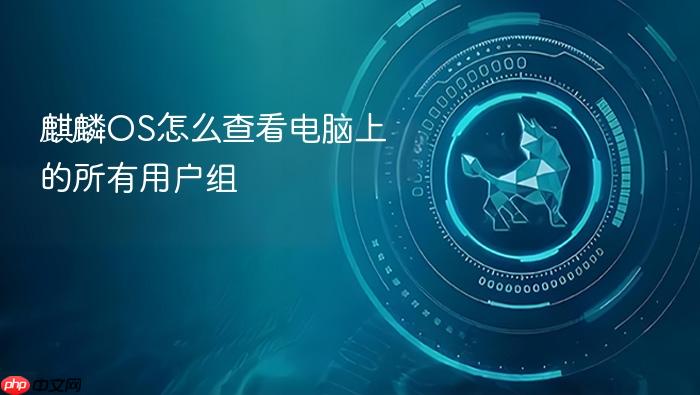 麒麟os怎么查看电脑上的所有用户组