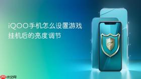 iQOO手机怎么设置游戏挂机后的亮度调节