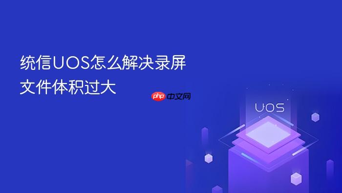 统信uos怎么解决录屏文件体积过大