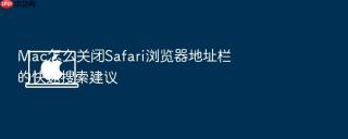 mac怎么关闭safari浏览器地址栏的快速搜索建议