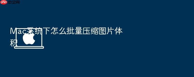 mac系统下怎么批量压缩图片体积