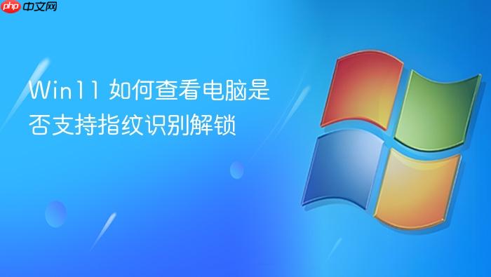 win11 如何查看电脑是否支持指纹识别解锁