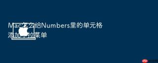 mac怎么给numbers里的单元格添加下拉菜单