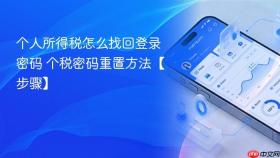 个人所得税怎么找回登录密码 个税密码重置方法【步骤】