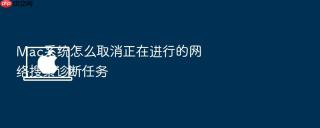 mac系统怎么取消正在进行的网络搜索诊断任务