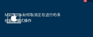 MacBook如何取消正在进行的系统恢复模式操作
