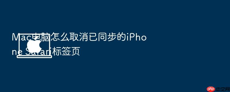 mac电脑怎么取消已同步的iphone safari标签页