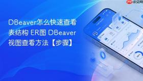 dbeaver怎么快速查看表结构 er图 dbeaver视图查看方法【步骤】