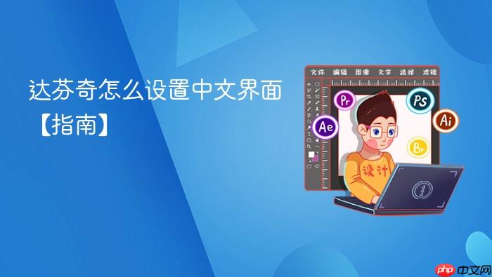 达芬奇怎么设置中文界面【指南】