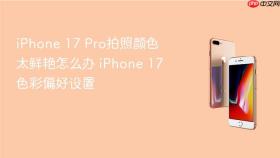 iPhone 17 Pro拍照颜色太鲜艳怎么办 iPhone 17色彩偏好设置