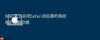 mac怎么关闭safari浏览器的指纹保护跟踪功能