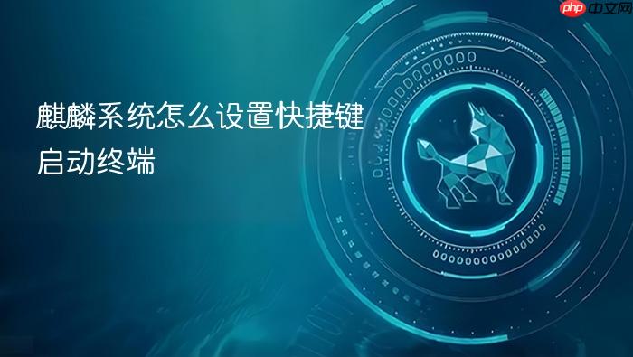 麒麟系统怎么设置快捷键启动终端