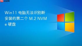 win11 电脑无法识别新安装的第二个 m.2 nvme 硬盘