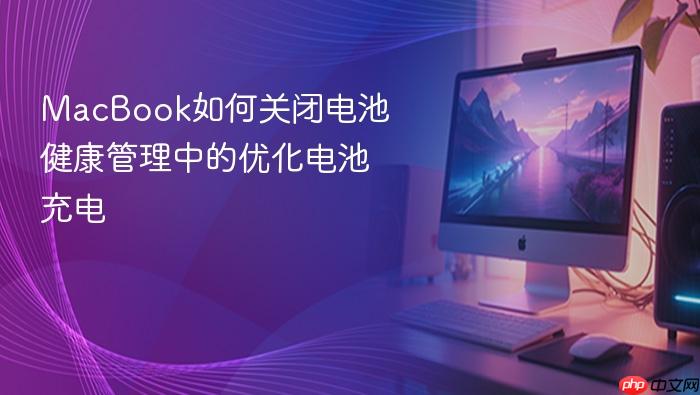 macbook如何关闭电池健康管理中的优化电池充电