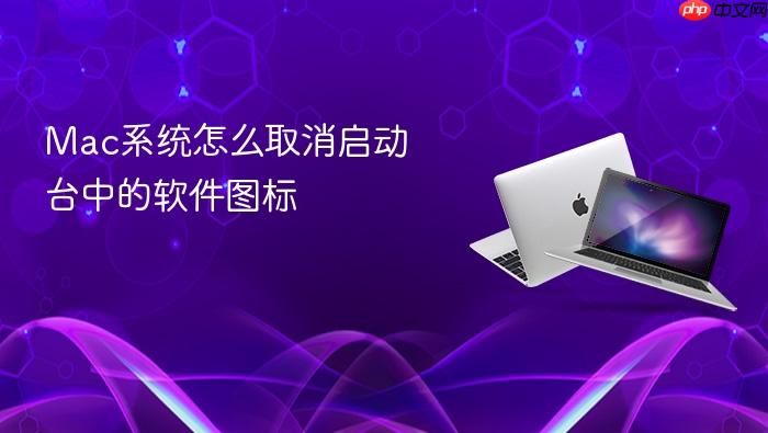 mac系统怎么取消启动台中的软件图标