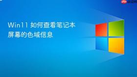win11 如何查看笔记本屏幕的色域信息