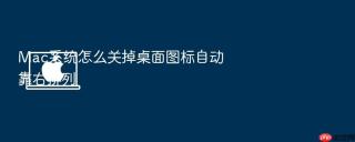 mac系统怎么关掉桌面图标自动靠右排列