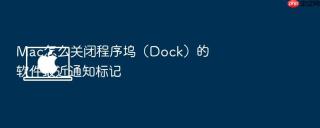 Mac怎么关闭程序坞（Dock）的软件最近通知标记