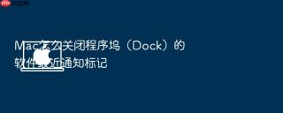 mac怎么关闭程序坞(dock)的软件最近通知标记