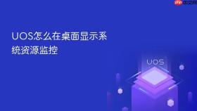 uos怎么在桌面显示系统资源监控