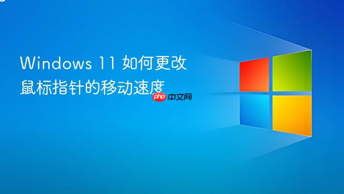 windows 11 如何更改鼠标指针的移动速度