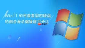 win11 如何查看固态硬盘的剩余寿命健康度百分比