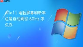 win11 电脑屏幕刷新率总是自动跳回 60hz 怎么办