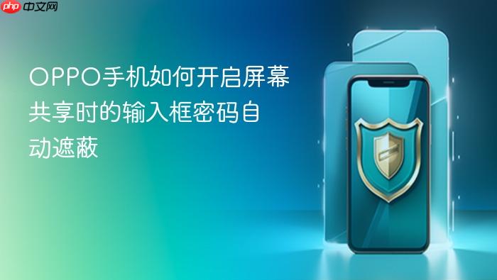 oppo手机如何开启屏幕共享时的输入框密码自动遮蔽
