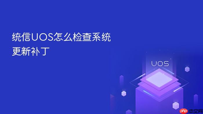 统信uos怎么检查系统更新补丁