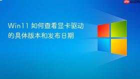 Win11 如何查看显卡驱动的具体版本和发布日期
