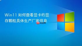 win11 如何查看显卡的显存颗粒具体生产厂家信息