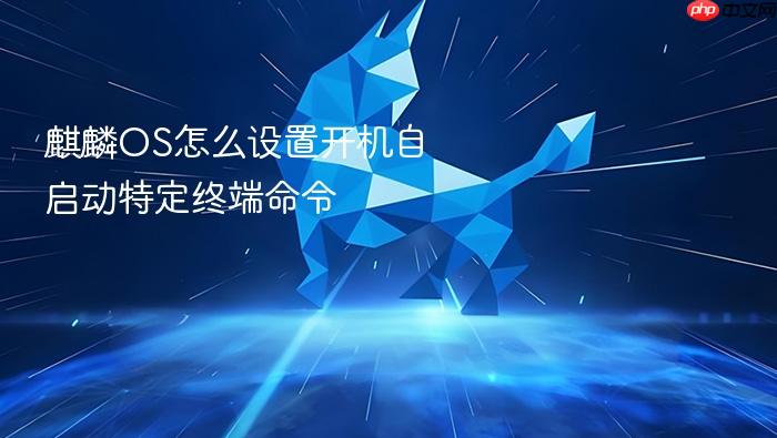 麒麟os怎么设置开机自启动特定终端命令