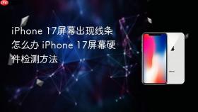 iphone 17屏幕出现线条怎么办 iphone 17屏幕硬件检测方法