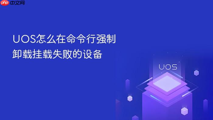 uos怎么在命令行强制卸载挂载失败的设备